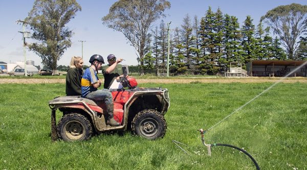 Farmers on quadbike